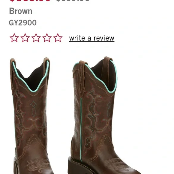 Justin Cowboy Cowgirl  Boots Women Girls Size 9, Brown leather - Picture 13 of 14